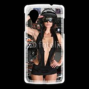 Coque LG Nexus 5 Femme sexy moto 1