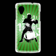 Coque LG Nexus 5 Illustration football américain sur fond vert