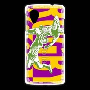Coque LG Nexus 5 Poster rugby sur fond jaune