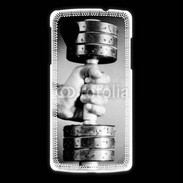 Coque LG Nexus 5 Passion Musculation en noir et blanc
