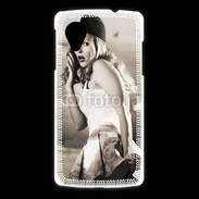 Coque LG Nexus 5 Femme avec fond avion