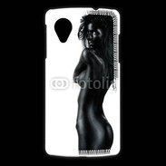 Coque LG Nexus 5 Femme nue body painting noir et blanc 4