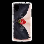 Coque LG Nexus 5 soutien gorge avec une fraise