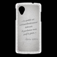 Coque LG Nexus 5 Public génie Gris Citation Oscar Wilde