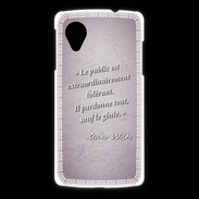Coque LG Nexus 5 Public génie Rose Citation Oscar Wilde