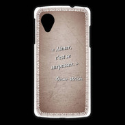 Coque LG Nexus 5 Aimer Rouge Citation Oscar Wilde