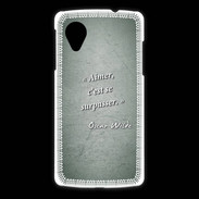 Coque LG Nexus 5 Aimer Vert Citation Oscar Wilde
