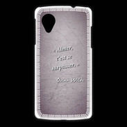 Coque LG Nexus 5 Aimer Violet Citation Oscar Wilde