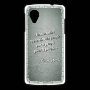 Coque LG Nexus 5 Démocratie Vert Citation Oscar Wilde