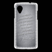 Coque LG Nexus 5 Enfants parents Noir Citation Oscar Wilde