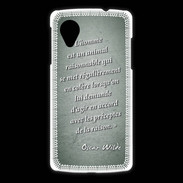 Coque LG Nexus 5 Homme animal Vert Citation Oscar Wilde