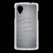 Coque LG Nexus 5 Brave Noir Citation Oscar Wilde