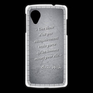Coque LG Nexus 5 Chose vraie Noir Citation Oscar Wilde