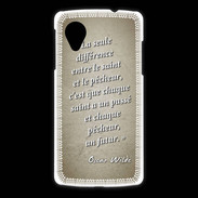 Coque LG Nexus 5 Saint pêcheur Sepia Citation Oscar Wilde