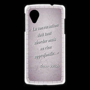 Coque LG Nexus 5 La conversation Rose Citation Oscar Wilde