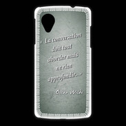 Coque LG Nexus 5 La conversation Vert Citation Oscar Wilde