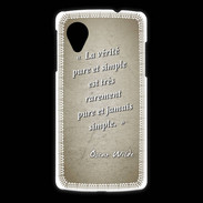 Coque LG Nexus 5 Vérité pure Sepia Citation Oscar Wilde