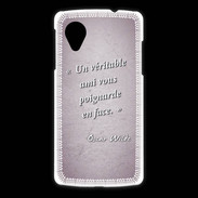 Coque LG Nexus 5 Ami poignardée Rose Citation Oscar Wilde