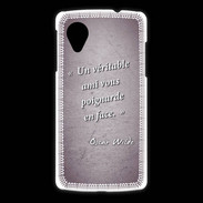 Coque LG Nexus 5 Ami poignardée Violet Citation Oscar Wilde