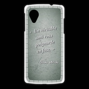 Coque LG Nexus 5 Ami poignardée Vert Citation Oscar Wilde