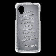 Coque LG Nexus 5 Bons heureux Noir Citation Oscar Wilde