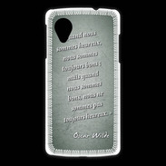 Coque LG Nexus 5 Bons heureux Vert Citation Oscar Wilde