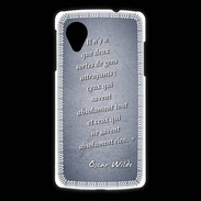 Coque LG Nexus 5 Gens attrayants Bleu Citation Oscar Wilde
