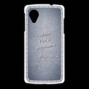 Coque LG Nexus 5 Aimer Bleu Citation Oscar Wilde