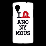 Coque LG Nexus 5 I love anonymous