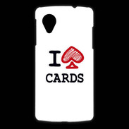 Coque LG Nexus 5 I love Cards spade