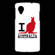 Coque LG Nexus 5 I love Australia 2