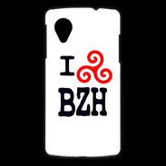 Coque LG Nexus 5 I love BZH 2