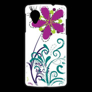 Coque LG Nexus 5 motif floral bleu