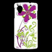 Coque LG Nexus 5 motif floral vert