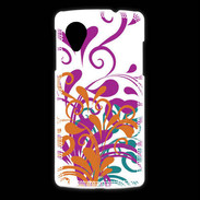 Coque LG Nexus 5 motif floral orange