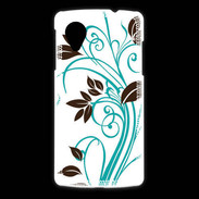 Coque LG Nexus 5 motif floral bleu clair