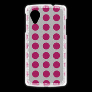 Coque LG Nexus 5 pois gris & framboise