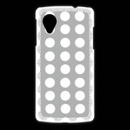 Coque LG Nexus 5 pois gris & blanc