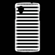 Coque LG Nexus 5 rayures noires et blanches