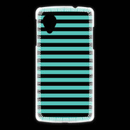 Coque LG Nexus 5 rayures noires et bleues