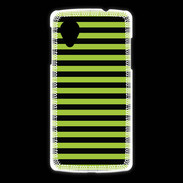 Coque LG Nexus 5 rayures noires et vertes