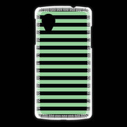 Coque LG Nexus 5 rayures vert d'eau et noires