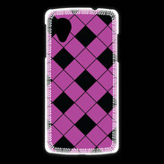Coque LG Nexus 5 losange noir & rose