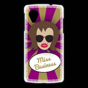 Coque LG Nexus 5 Miss business Chatain