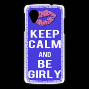 Coque LG Nexus 5 Keep Calm Girly Bleu