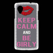 Coque LG Nexus 5 Keep Calm Girl Gris