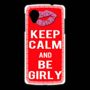 Coque LG Nexus 5 Keep calm Girly Rouge