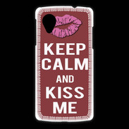 Coque LG Nexus 5 Keep Calm Kiss me Brique