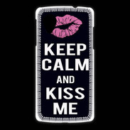 Coque LG Nexus 5 Keep Calm Kiss me Noir
