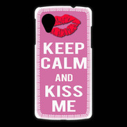 Coque LG Nexus 5 Keep Calm Kiss me Rose